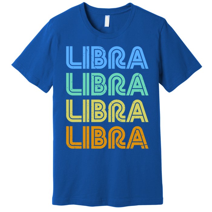 Libra Vintage Retro Design Libra Zodiac Sign / Constellation Cool Gift Premium T-Shirt