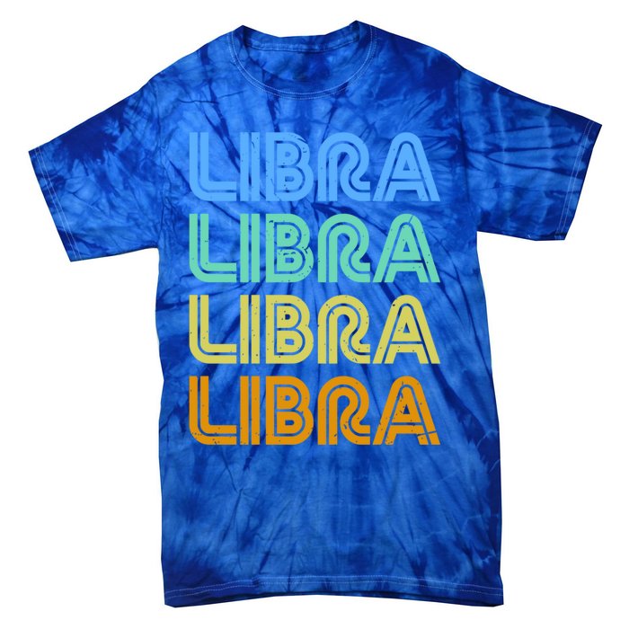 Libra Vintage Retro Design Libra Zodiac Sign / Constellation Cool Gift Tie-Dye T-Shirt