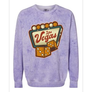 Las Vegas Retro Sign Colorblast Crewneck Sweatshirt