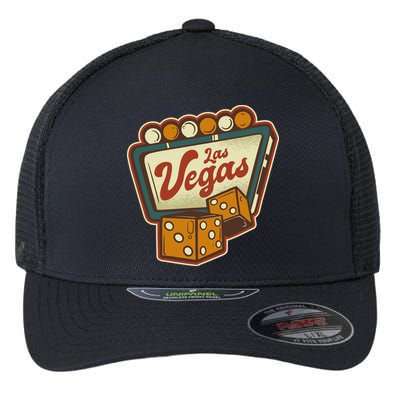 Las Vegas Retro Sign Flexfit Unipanel Trucker Cap