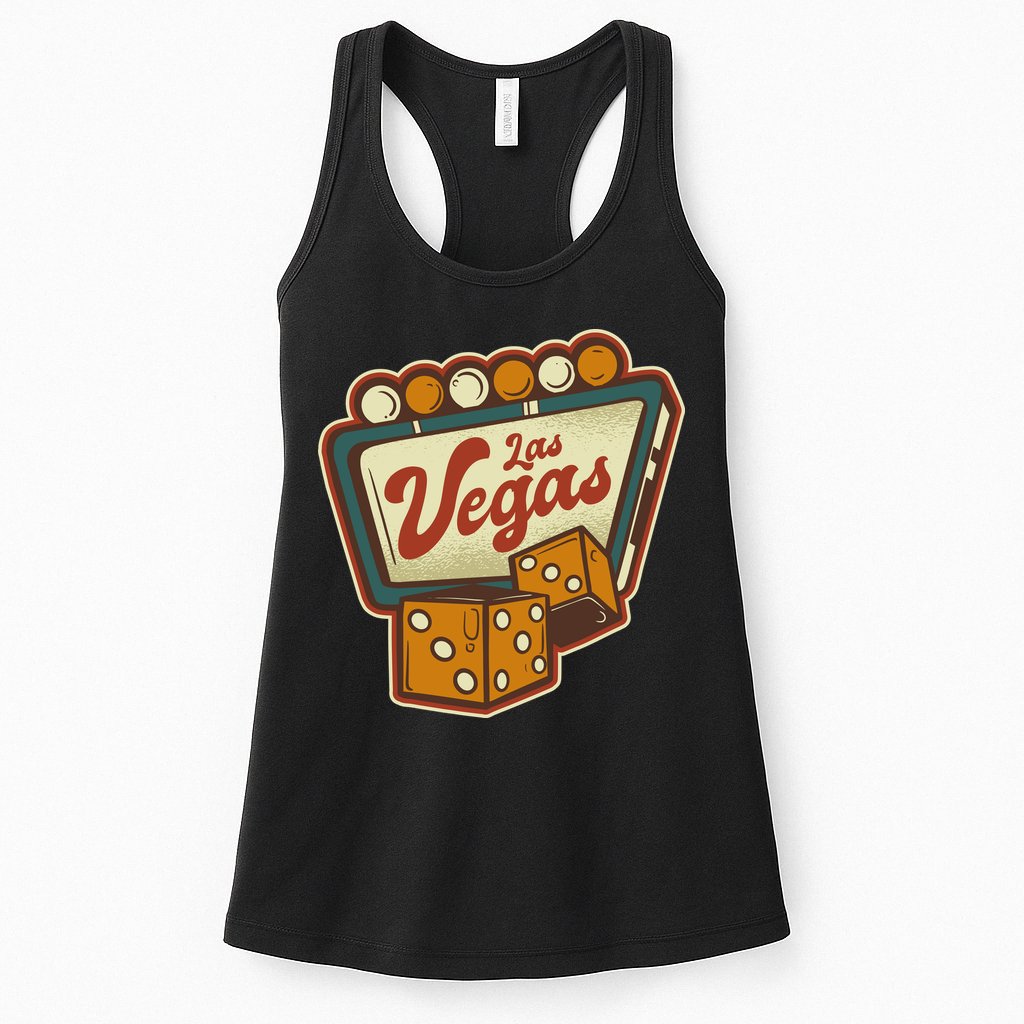 Las Vegas Retro Sign Womens Tank Top