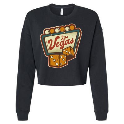 Las Vegas Retro Sign Cropped Pullover Crew