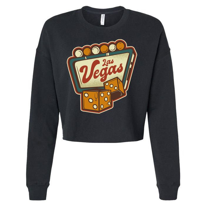 Las Vegas Retro Sign Cropped Pullover Crew