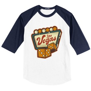 Las Vegas Retro Sign Baseball Sleeve Shirt