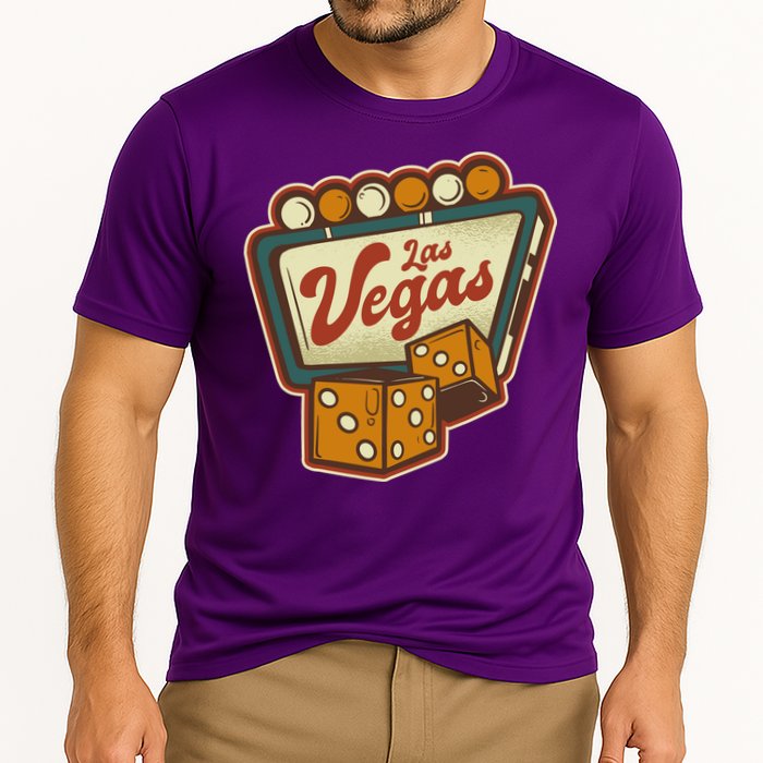 Las Vegas Retro Sign Cooling Performance Crew T-Shirt