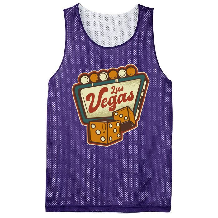 Las Vegas Retro Sign Mesh Reversible Basketball Jersey Tank