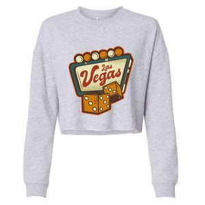 Las Vegas Retro Sign Cropped Pullover Crew