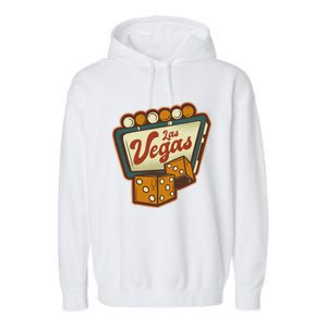 Las Vegas Retro Sign Garment-Dyed Fleece Hoodie