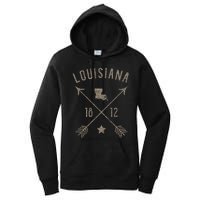 Louisiana Vintage Retro Bohemian Arrows Women's Pullover Hoodie