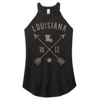 Louisiana Vintage Retro Bohemian Arrows Women's Perfect Tri Rocker Tank