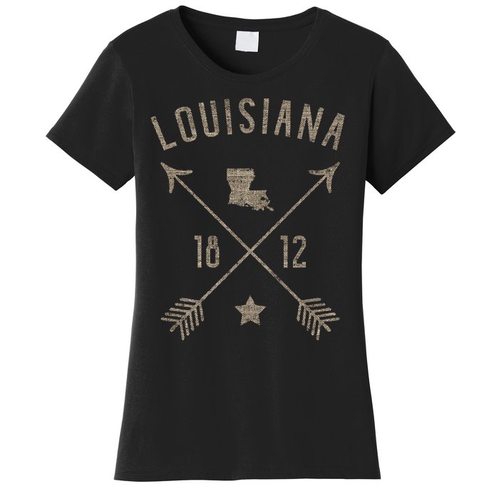 Louisiana Vintage Retro Bohemian Arrows Women's T-Shirt