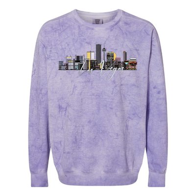 Las Vegas Sin City Tee Nevada State NV Casino Fans Vacation Colorblast Crewneck Sweatshirt