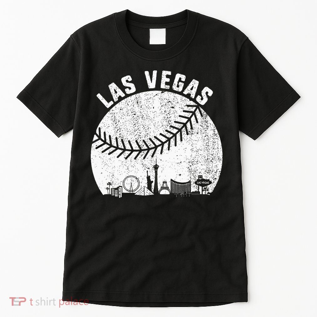 Las Vegas Skyline Baseball Fan Vintage Baseball Las Vegas Tall T-Shirt