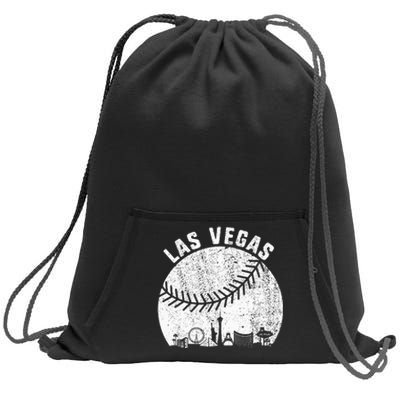 Las Vegas Skyline Baseball Fan Vintage Baseball Las Vegas Sweatshirt Cinch Pack Bag