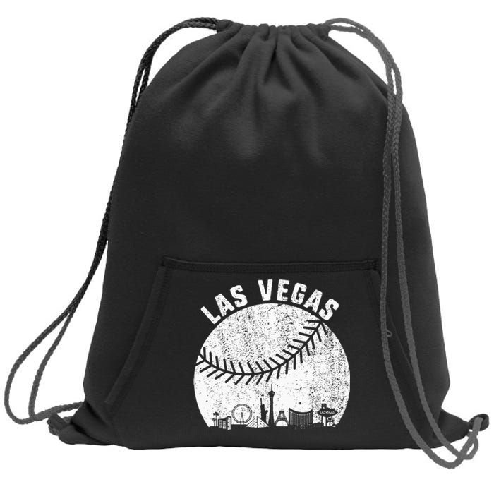 Las Vegas Skyline Baseball Fan Vintage Baseball Las Vegas Sweatshirt Cinch Pack Bag