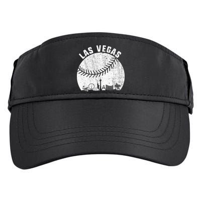 Las Vegas Skyline Baseball Fan Vintage Baseball Las Vegas Adult Drive Performance Visor
