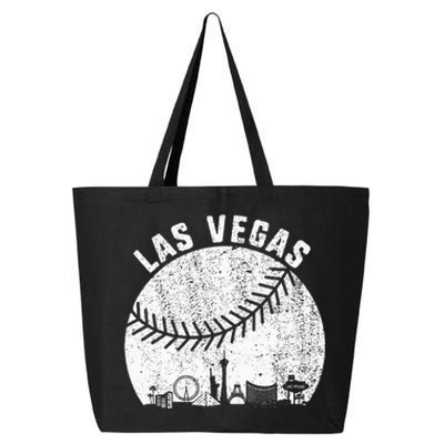 Las Vegas Skyline Baseball Fan Vintage Baseball Las Vegas 25L Jumbo Tote