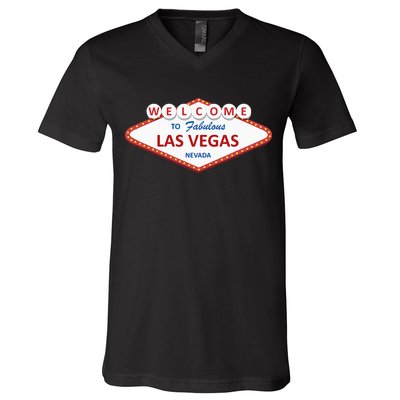 Las Vegas Sign Nevada Aesthetic V-Neck T-Shirt