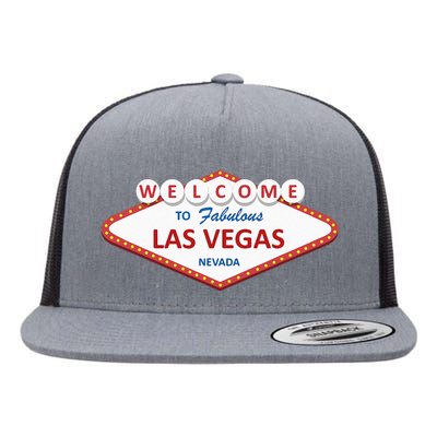 Las Vegas Sign Nevada Aesthetic Flat Bill Trucker Hat