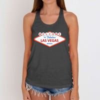 Las Vegas Sign Nevada Aesthetic Women's Knotted Racerback Tank