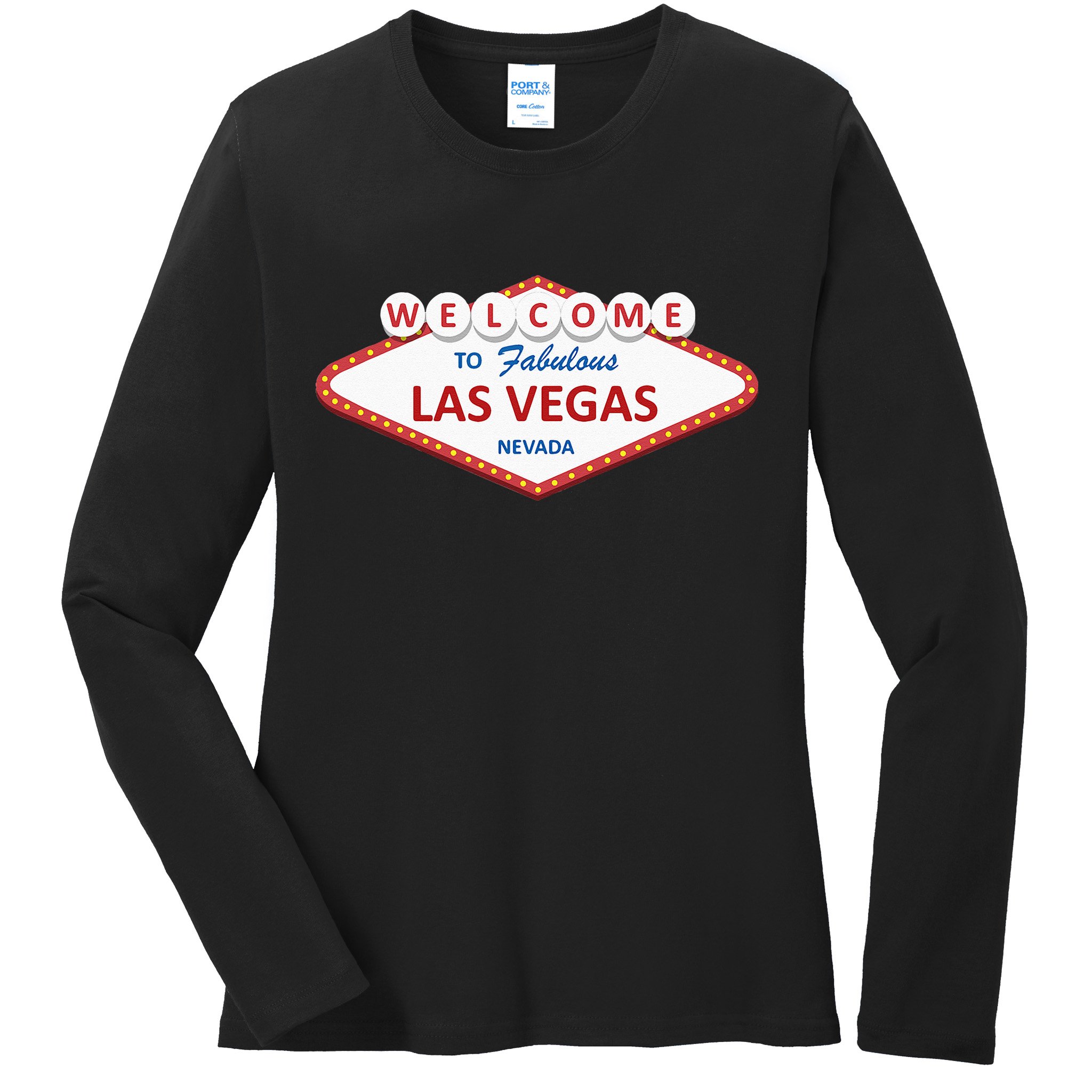 Las Vegas Sign Nevada Aesthetic Ladies Long Sleeve Shirt