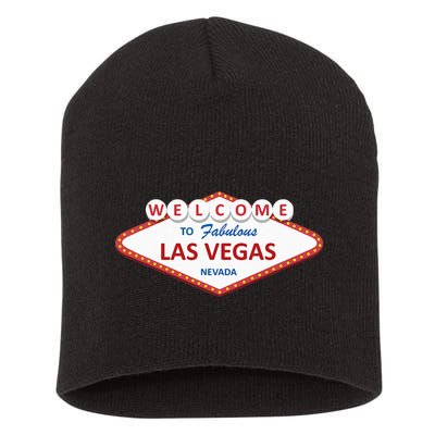 Las Vegas Sign Nevada Aesthetic Short Acrylic Beanie