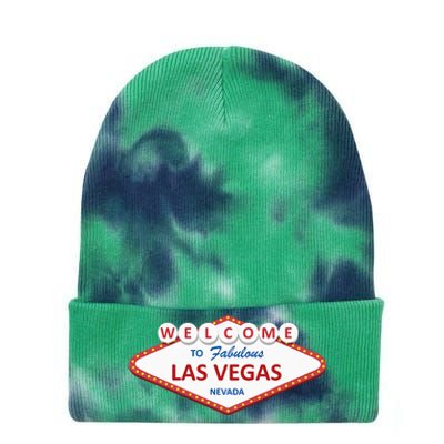 Las Vegas Sign Nevada Aesthetic Tie Dye 12in Knit Beanie