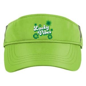 Lucky Vibes St Patricks Day Gift Adult Drive Performance Visor