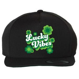 Lucky Vibes St Patricks Day Gift Wool Snapback Cap