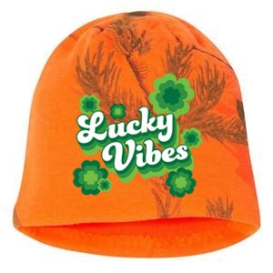 Lucky Vibes St Patricks Day Gift Kati - Camo Knit Beanie