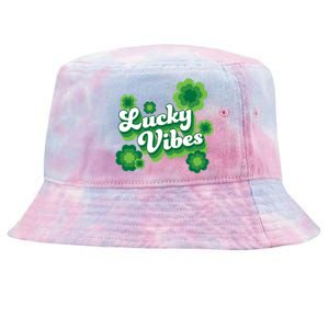 Lucky Vibes St Patricks Day Gift Tie-Dyed Bucket Hat