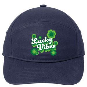 Lucky Vibes St Patricks Day Gift 7-Panel Snapback Hat