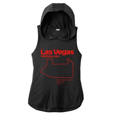 Las Vegas Street Circuit Formula Racing Sport Ladies PosiCharge Tri-Blend Wicking Draft Hoodie Tank