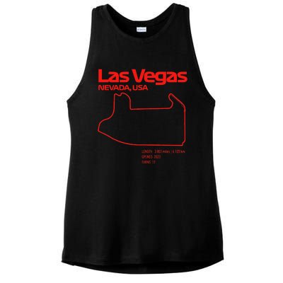 Las Vegas Street Circuit Formula Racing Sport Ladies PosiCharge Tri-Blend Wicking Tank