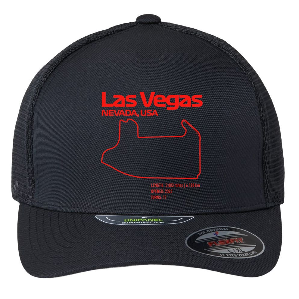 Las Vegas Street Circuit Formula Racing Sport Flexfit Unipanel Trucker Cap