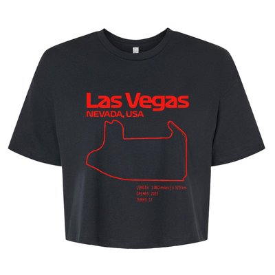 Las Vegas Street Circuit Formula Racing Sport Bella+Canvas Jersey Crop Tee