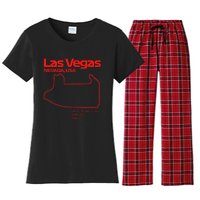 Las Vegas Street Circuit Formula Racing Sport Women's Flannel Pajama Set