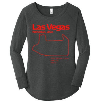 Las Vegas Street Circuit Formula Racing Sport Women's Perfect Tri Tunic Long Sleeve Shirt