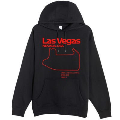 Las Vegas Street Circuit Formula Racing Sport Premium Pullover Hoodie