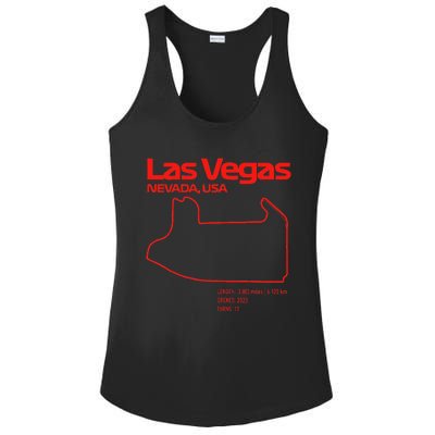 Las Vegas Street Circuit Formula Racing Sport Ladies PosiCharge Competitor Racerback Tank