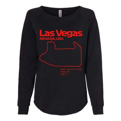 Las Vegas Street Circuit Formula Racing Sport Womens California Wash Sweatshirt