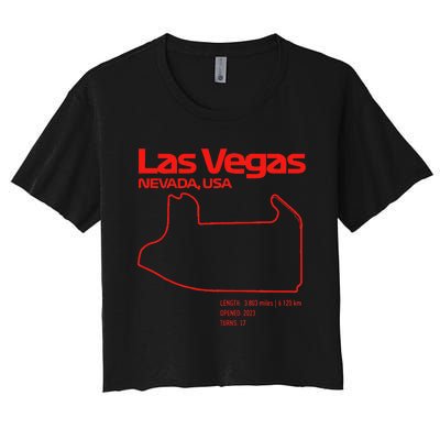 Las Vegas Street Circuit Formula Racing Sport Women's Crop Top Tee