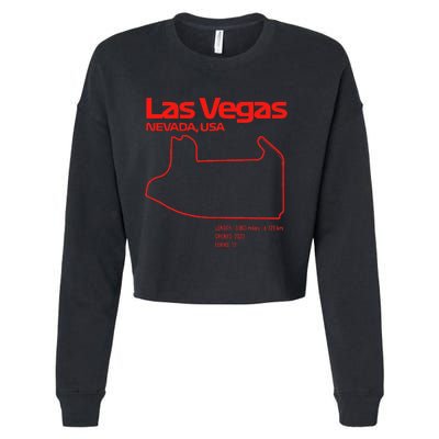 Las Vegas Street Circuit Formula Racing Sport Cropped Pullover Crew