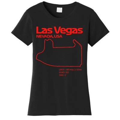 Las Vegas Street Circuit Formula Racing Sport Women's T-Shirt