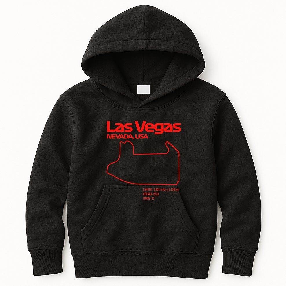 Las Vegas Street Circuit Formula Racing Sport Kids Hoodie