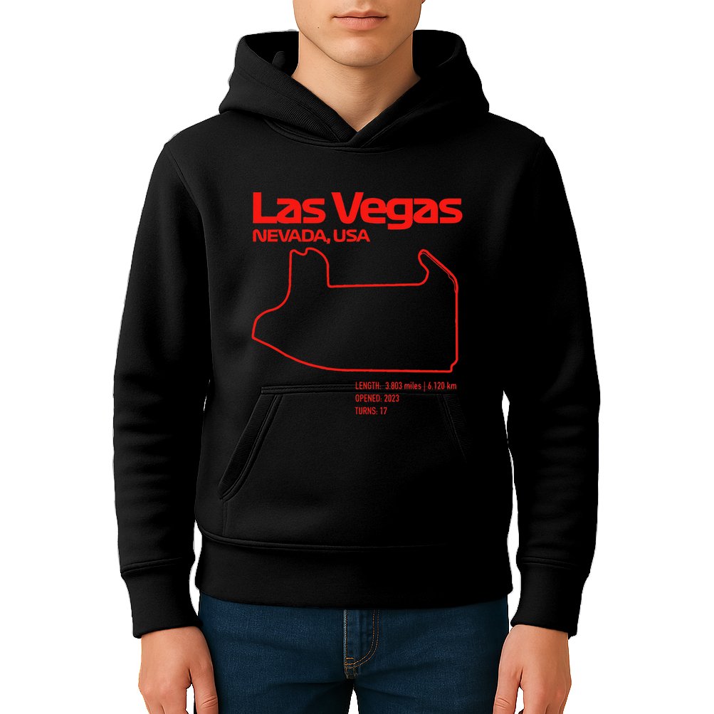 Las Vegas Street Circuit Formula Racing Sport Kids Hoodie