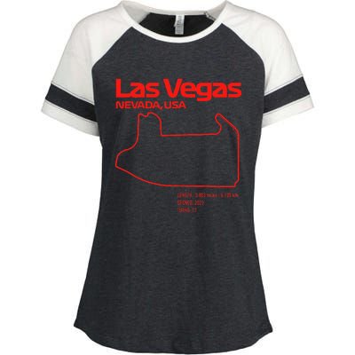 Las Vegas Street Circuit Formula Racing Sport Enza Ladies Jersey Colorblock Tee