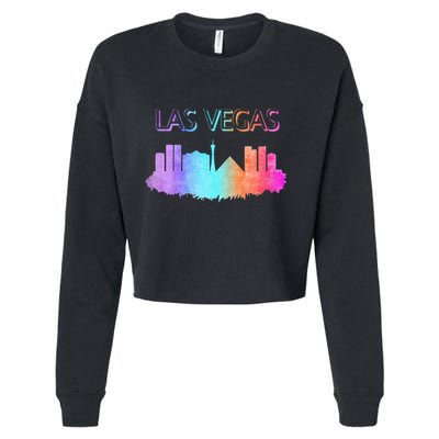Las Vegas Skyline Cropped Pullover Crew