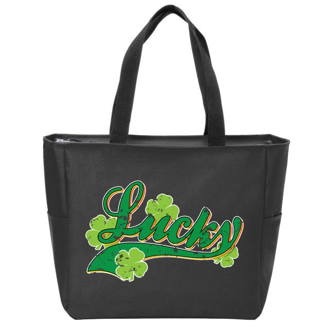 Lucky Vintage St Patrick's Day Zip Tote Bag