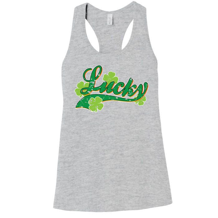 Lucky Vintage St Patrick's Day Women's Racerback Tank